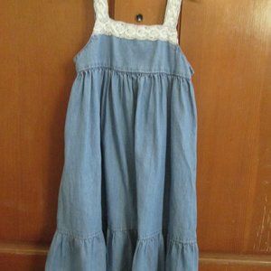 Girls dress, 🎉 blue jean color.